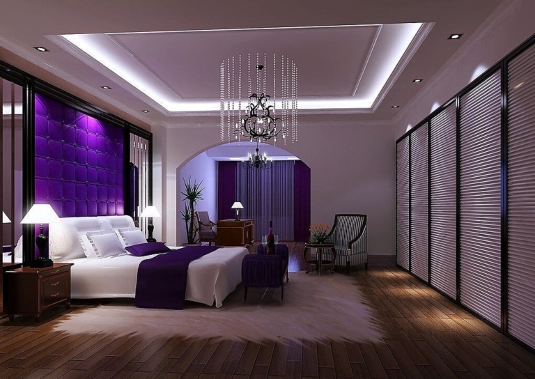 Purple Two Color Combination For Bedroom Walls - Blog